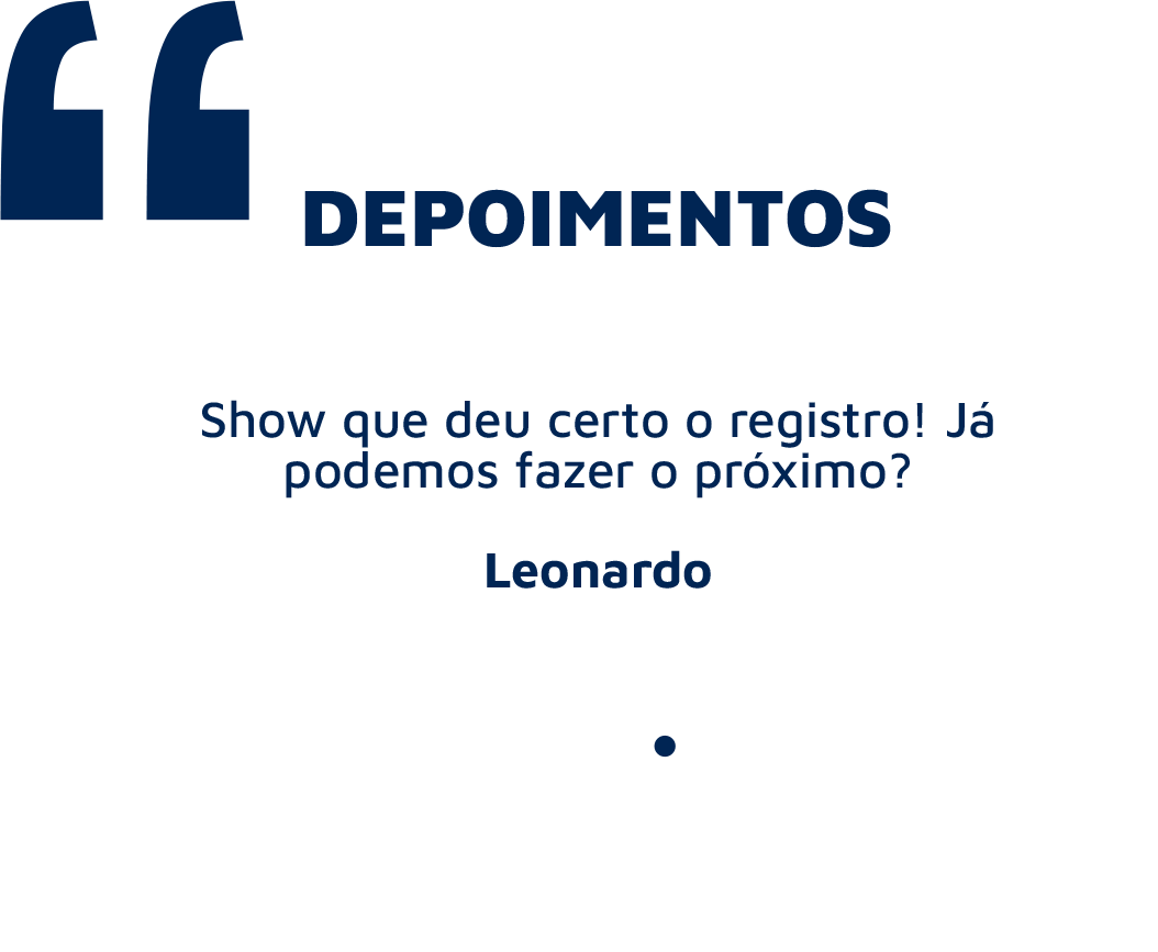 Depoimento de Leonardo sobre o sucesso no registro de marca pela BM Marcas e Patentes