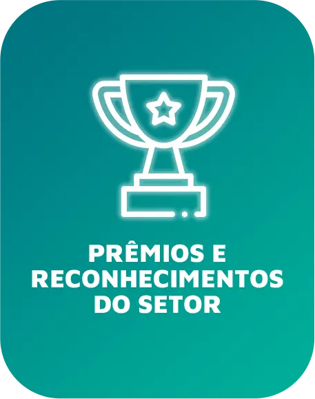 Ícone de troféu representando prêmios e reconhecimentos recebidos pela BM Marcas e Patentes no setor